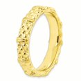 thumbnail image 3 of 925 Sterling Silver Gold Stackable Ring Fancy/, 3 of 8