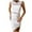 White, variant on IROINNID Women's Sheath Dress Spring And Summer Sleeveless Round-Neck Casual Hollow Dress Solid Color Elastic Waist Dress