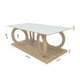 thumbnail image 5 of Mesa de Centro con Base de Ruedas de Madera y Cubierta Tipo Mármol Bossa Orbita, 5 of 5