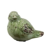 Urban Trends Ceramic Bird Gloss Moss Green