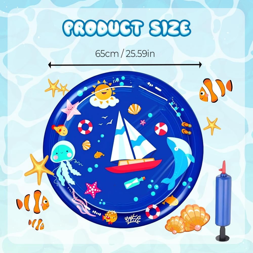 Thickened Water Sensor Play Mat, 2025 New Sensory Water Play Mat for Cats Pet, Cat Water Play Mat, Water Sensor Mat for Kids Cool Comfort Inflatable Tummy Time Water Mat (A13)
