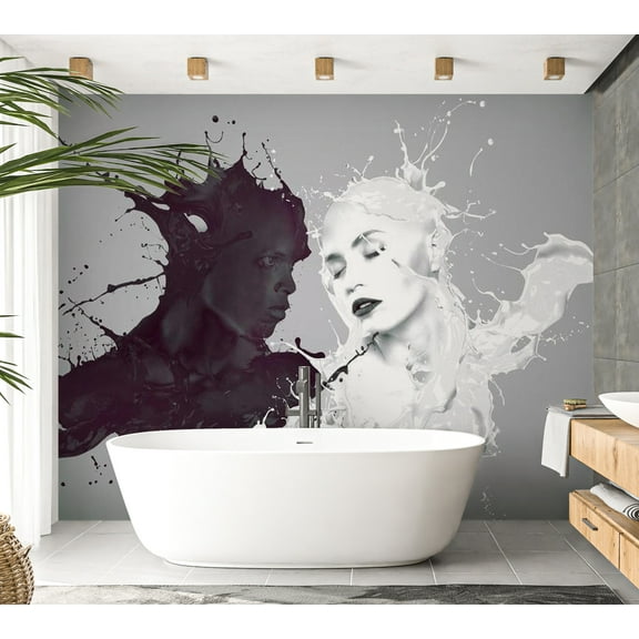 Tiptophomedecor Abstract Wallpaper Wall Mural - Opposites Attract