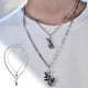 thumbnail image 1 of Juego de collar colgante de cruz de doble capa de Pascua 16 "y 21" Cadena de aleación de plata Collares de suéter retro estilo hip hop para hombres mujeres Regalo de joyería de moda navideña Juego, 1 of 8