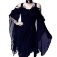 thumbnail image 1 of Halloween Mujeres medieval retro Reina Princesa Honda Vestido De Noche Estilo Británico Gótico Carnaval Fiesta Vampiro Bruja Miedo cosplay Disfraz, 1 of 4