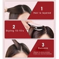 thumbnail image 5 of Rizador de cerámica MBHAIR para peinados esponjosos, rizador de pelo ondulado, rizador de cerámica antiestático con temperatura ajustable (rojo), 5 of 5