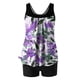 thumbnail image 4 of Trajes de Baño Modestos para las Mujeres Traje de Baño de Eslinga de Impresión de Hojas de Flores Multicolores, Cintura Alta Y Tops de Traje de Baño de Apoyo para las Mujeres, 4 of 6