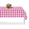 thumbnail image 6 of Pink Checkered Gingham 12 Pack Premium Disposable Plastic Tablecloth 54 Inch. x 108 Inch. Rectangle Table Cover By Grandipity, 6 of 7