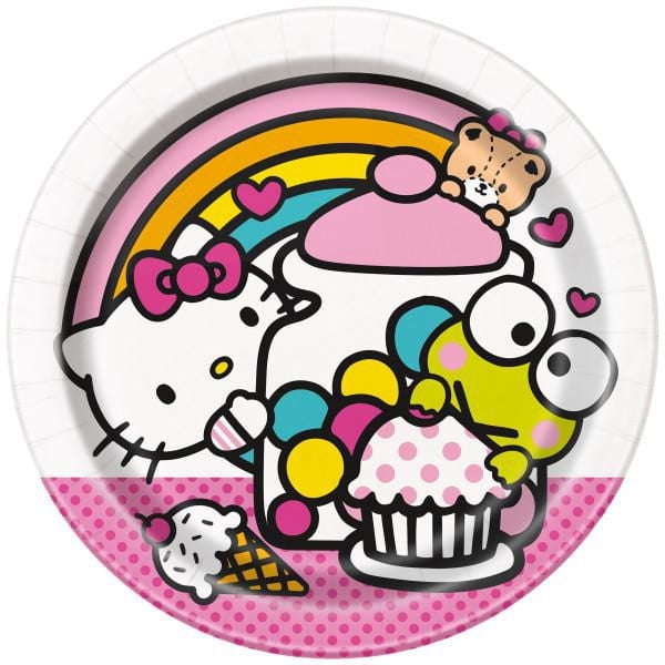 Unique Industries' Hello Kitty Round 7" Dessert Plates, 8ct
