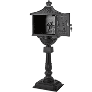 Betisef Mailbox Cast Aluminum Black Mail Box Postal Box Security Heavy Duty New