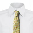 thumbnail image 3 of Necktie, Lemons and Oranges Pattern, 3.7", Yellow Green Multicolor, by Ambesonne, 3 of 4