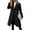 Black, variant on Women's Casual and Stylish Long Solid Color Wool Coat with Double-breasted Lapel Beige L