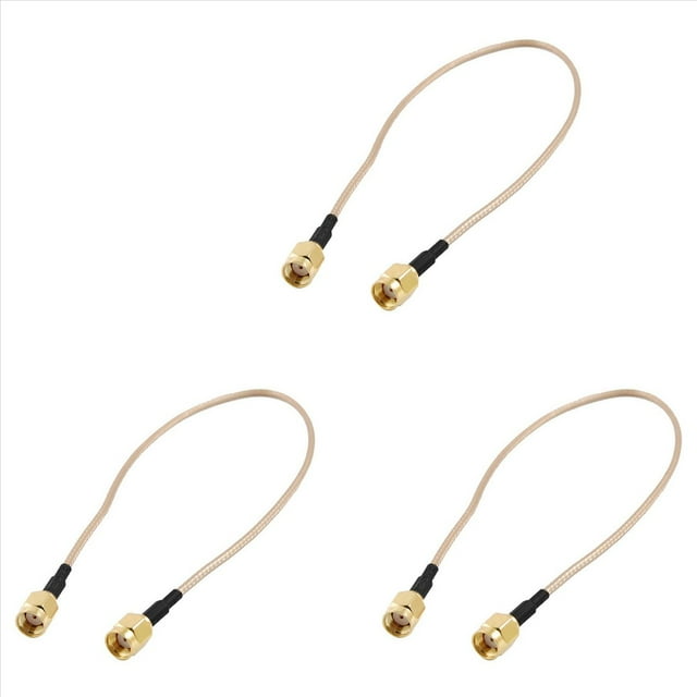 3X Cable Pigtail RG316 12 Pulgada RP-SMA Hembra A RP SMA Hembra