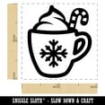 thumbnail image 2 of Christmas Hot Cocoa Self-Inking Rubber Stamp Ink Stamper - Lime Green Ink - Small 1 Inch, 2 of 7