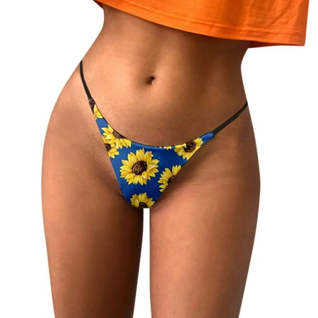 

NEGJ Women Print Panties Underpants Comfort Low Rise Soft G String T Back Panties Boxers for Women Underwear