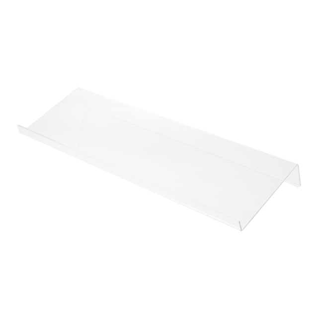KAKOWELY Transparent Acrylic Keyboard Stand for Office Use Creative Tilted Design Fits Various Keyboards 9.8x6.3 Inches,16.93"X5.51"X1.97"