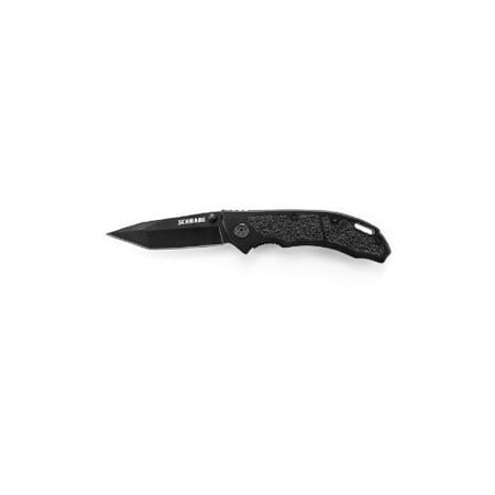 SchradeSCH201T Stainless Steel Tanto Blade Folding Knife with Aluminum Handle Multi-Colored