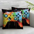 thumbnail image 3 of COMIO  Gaming Pillows,Gamer Pillow Covers,neon Colors Yellow Gaming Pillow Cover,Yellow Graffiti Pillow Cover,Teen boy Room Decor Game Room Couch,Son boy Room Decorations for Bedroom, 3 of 5