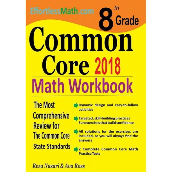 8th Grade Common Core Math Workbook: The Most Comprehensive Review for The Common Core State Standards, (Paperback)