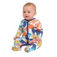 thumbnail image 2 of Bellafa 0-12M Baby Boys Long Sleeve One-Piece Footies Newborn Button Down Cotton Romper Onesies Fall Spring Infant Bodysuit, 2 of 7