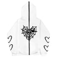 thumbnail image 2 of Sudadera con esternón oscuro europeo y americano para hombre y mujer, sudaderas con capucha góticas para pareja, sudadera de Cremallera larga de talla grande Harajuku 2023, 2 of 4