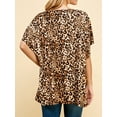 thumbnail image 3 of Made by Johnny Women's Kimono Style Short Sleeve Dolman Cardigan XXXXXL LEOPARD, 3 of 6