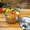 thumbnail image 3 of HLONK Pot de Camping Portable en Acier Inoxydable Compact Pliable pour Extérieur avec Poignée Antidérapante, 3 of 7