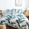 thumbnail image 2 of King Size Bed Sheets Set PC Soft Cooling Thread Count Microfiber Printed Sheet Deep Pocket Breathes Better Machine Washable Tropical Palm Tree Fronds Patterned Double, 2 of 7