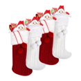 thumbnail image 3 of 4x Sacos colgantes de Navidad Medias navideñas Bolsas grandes de regalos Calcetines navideños Soporte de regalo para decoración de oficinas Vacaciones, 3 of 8