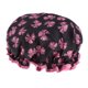 thumbnail image 4 of Gorros de baño impresos flor de elástica del cordón plástico impermeable reutilizable - re Sunnimix Gorro de ducha de doble capa, 4 of 8