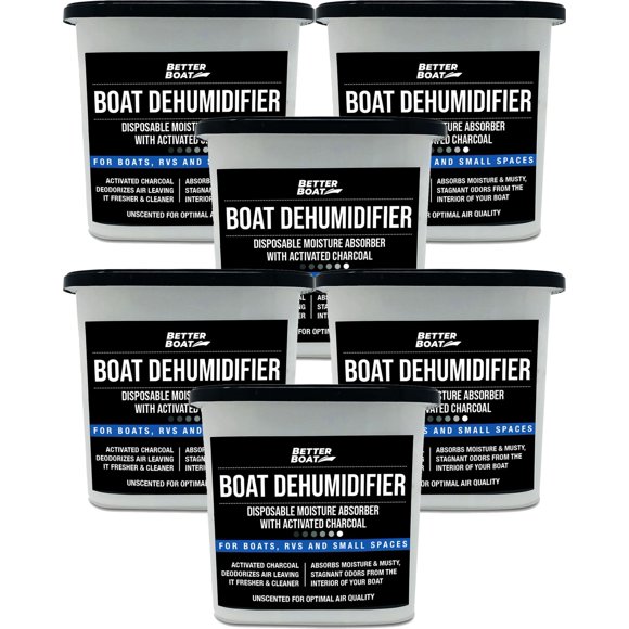 Absorbedor de humedad Better Boat con carbón activado, paquete de 6