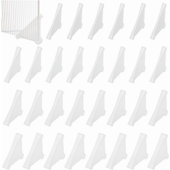 48 Pcs 4 Size Plastic Corner Protectors White Triangle Edge Corner Bumpers Glass Corner Protector for Protecting Ceramic Glass Mirrors Metal Sheets 1set