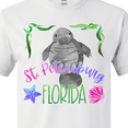 thumbnail image 4 of Inktastic St. Petersburg Florida Cute Swimming Manatee T-Shirt, 4 of 5