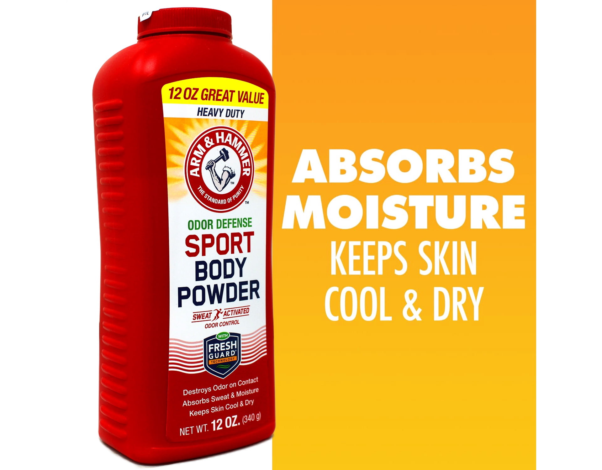 Arm & Hammer Sport Body Powder, 12 Oz, 2 Pack