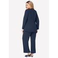 thumbnail image 3 of Jessica London Women's Plus Size 2-Piece Faux Wrap Pantsuit, 3 of 6