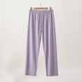thumbnail image 2 of HVOBTTY Women's Long Pajama Pants, Pajama Pants for Women, Women's Fashion Casual Thickened Warm Loose Homewear Elastic Waist Sleepwear Pants Purple, L, 2 of 4