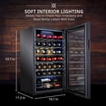 thumbnail image 3 of Ivation 34 Bottle Compressor Wine Cooler Refrigerator, Glass Door Black, 3 of 7