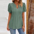 thumbnail image 4 of Zoeecloth Summer Tops for Women Casual V Neck T Shirts Short Sleeve Tops Female Loose Fit T S-XXL, 4 of 9