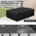 thumbnail image 5 of King Do Way 110" x 80" x 41" Black Rectangle Patio Furniture Set Cover, 5 of 6