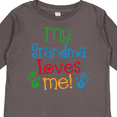 thumbnail image 4 of Inktastic My Grandma Loves Me Boys or Girls Long Sleeve Toddler T-Shirt, 4 of 5
