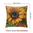 thumbnail image 4 of Shangniulu Set of 2 Sunflower Throw Pillow Cover Couch Pillow Case Square Outdoor Pillow Sofa Bed Pillowcase Decorative White, 4 of 7
