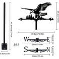 thumbnail image 2 of DIY Eagle Weathervane Wrought Iron Wind Vane Animal Roof Weather Vane Wind Direction Garden Direction Sign Weathercock Outdoor Farmhouse Decoration Garden DIY, 2 of 9