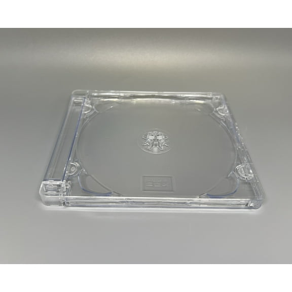 10 PCS CLEAR ORIGINAL SINGLE SUPER JEWEL BOX W/SJB LOGO, LARGE HINGE,O-SJB