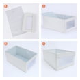 thumbnail image 3 of Unique Bargains Fabric Storage Cube Storage Bin Storage Basket Light Grey 19*11*8.3in, 3 of 7