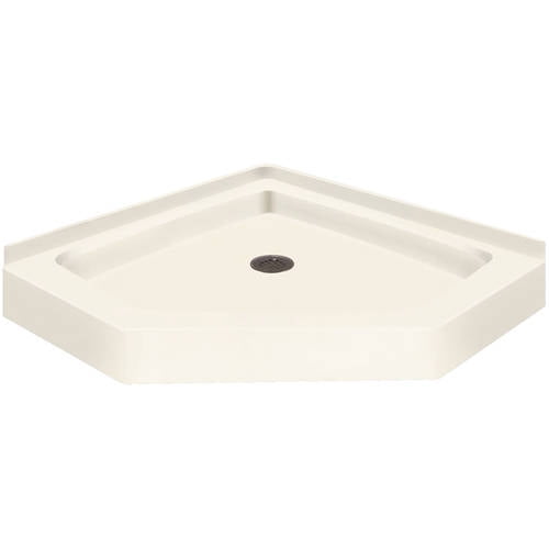 Transolid 38" x 38" Decor Solid Surface Shower Base, Available in Various Colors