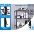 thumbnail image 4 of YRLLENSDAN Wire Shelving Units Adjustable Metal Storage Rack 23L x 13W x 30H 3 Tier Pantry Shelves NSF Kitchen Shelf for Kitchen Garage Commercial Small Places,Black, 4 of 7