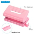 thumbnail image 4 of Uxcell 1/4" 2 Hole Paper Punch Metal Hole Puncher 8 Sheet Punch Capacity Adjustable Hole Punch Pink, 4 of 6