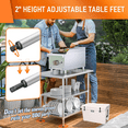 thumbnail image 5 of Miekor Furniture Stainless Steel Table for Prep & Work 24" X 36" inches with 2 Adjustable Shelf, Commercial Workstations, Utility Table in Kitchen Garage Laundry Room Outdoor BBQ 12327, 5 of 6
