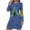 Blue, variant on Wensltd Loose Fit Christmas Print Nightdress for Women Black Fashion Clothing Winter Soft Lightweight Sleepshirt