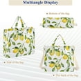 thumbnail image 6 of Lemons and Leaves Corduroy Tote Bag Handbag Large Messenger Bag Shoulder Crossbody Zipper Bag Purse, 6 of 8