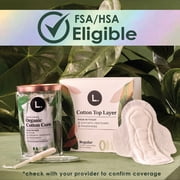 L. Ultra Thin Pads, Organic Cotton Top Layer, Regular, 42 Count